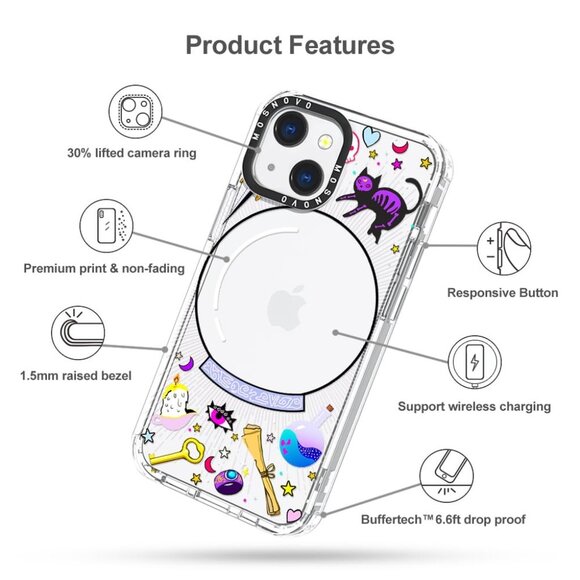 NEW Mosnovo Cats & Wizardry Case for iPhone 13 Pro Max 6.6ft Military Grade Drop - Picture 2 of 5